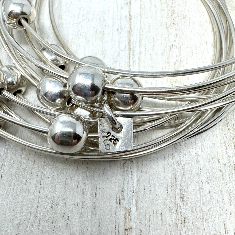 Sterling Silver, Interlocking Wired Bangle Bracel… - image 6